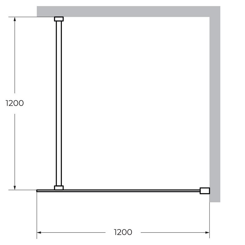 LIBERTA-L-1-120-120-C-Cr Душевая перегородка с односторонним входом 1200x1200x1950 мм LIBERTA-L-1-120-120-C-Cr Душевая перегородка с односторонним входом 1200x1200x1950 мм