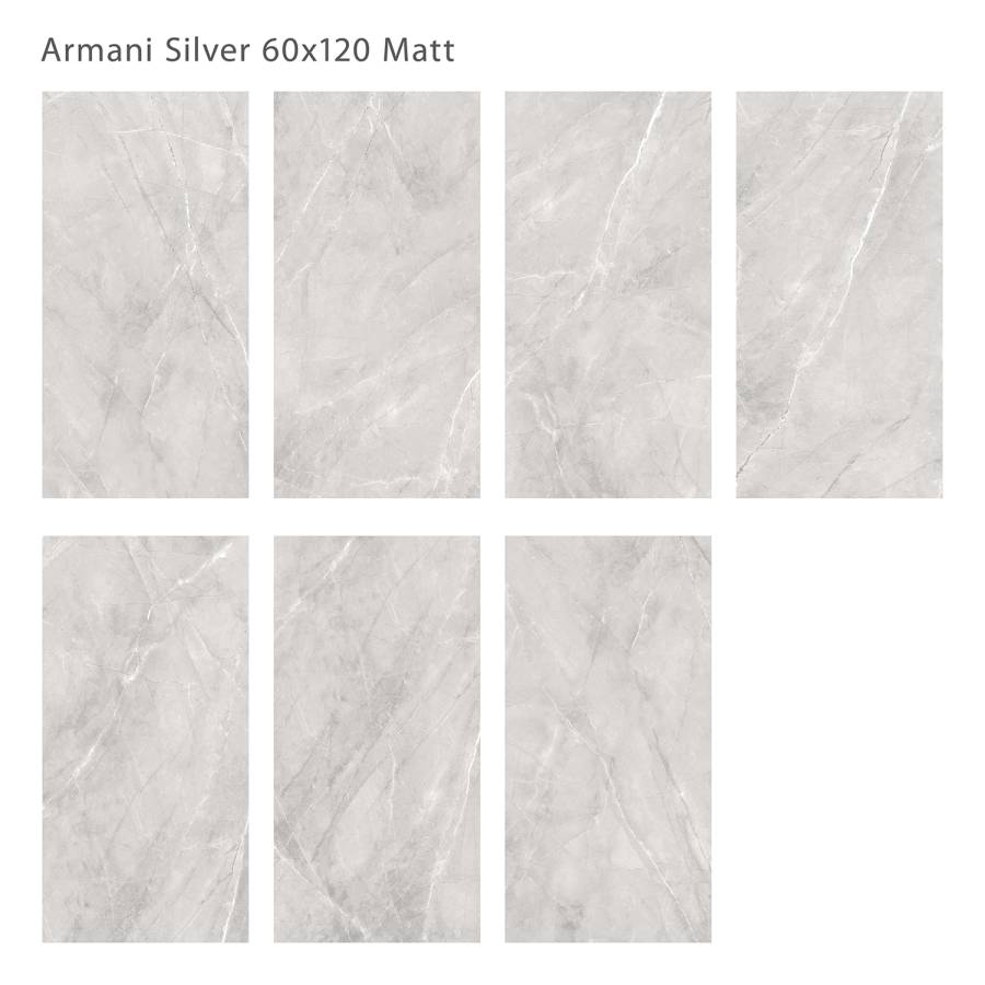 Керамогранит матовый ARMANI SILVER 60x120 MATT, Silk 60х120 Керамогранит матовый ARMANI SILVER 60x120 MATT, Silk 60х120