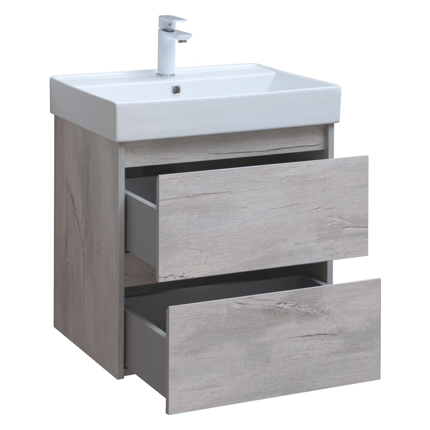 Тумба под раковину Aquanet Nova Lite 60 дуб белый (2 ящика) Тумба под раковину Aquanet Nova Lite 60 дуб белый (2 ящика)