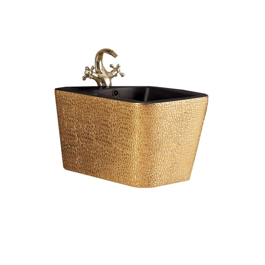 Подвесное биде Q-Line VB1-12G1B, цвет золото/черный Подвесное биде Q-Line VB1-12G1B, цвет золото/черный