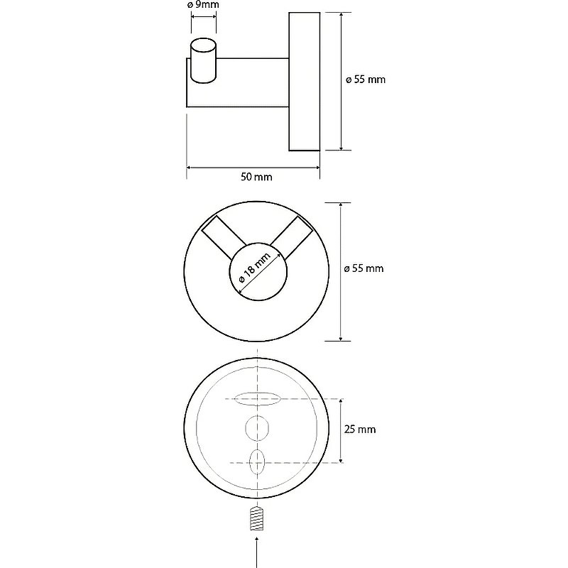 Двойной крючок Bemeta Neo 104106035 Нержавеющая сталь Двойной крючок Bemeta Neo 104106035 Нержавеющая сталь