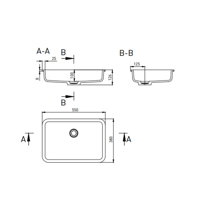 Раковина Salini MAREA 09 1802209MRF S-Stone в цвете по RAL, полувстраиваемая, матовая Раковина Salini MAREA 09 1802209MRF S-Stone в цвете по RAL, полувстраиваемая, матовая