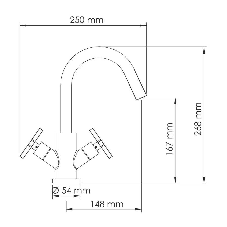 Weser 7803 Смеситель для раковины Wasserkraft Weser 7803 Смеситель для раковины Wasserkraft