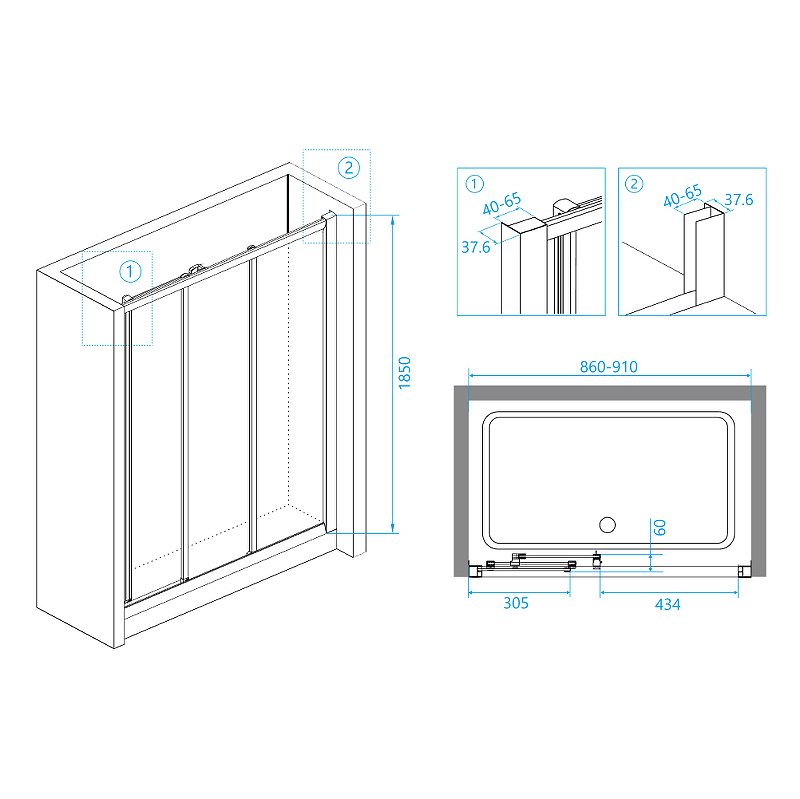 Душевая дверь RGW Classic CL-11 90 04091109-11 профиль Хром стекло прозрачное Душевая дверь RGW Classic CL-11 90 04091109-11 профиль Хром стекло прозрачное