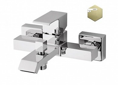 PORTA-VM-SR Смеситель для ванны и душа однорычажный, в комплекте с ручным душем, шлангом и держателем, исполнение sunrise