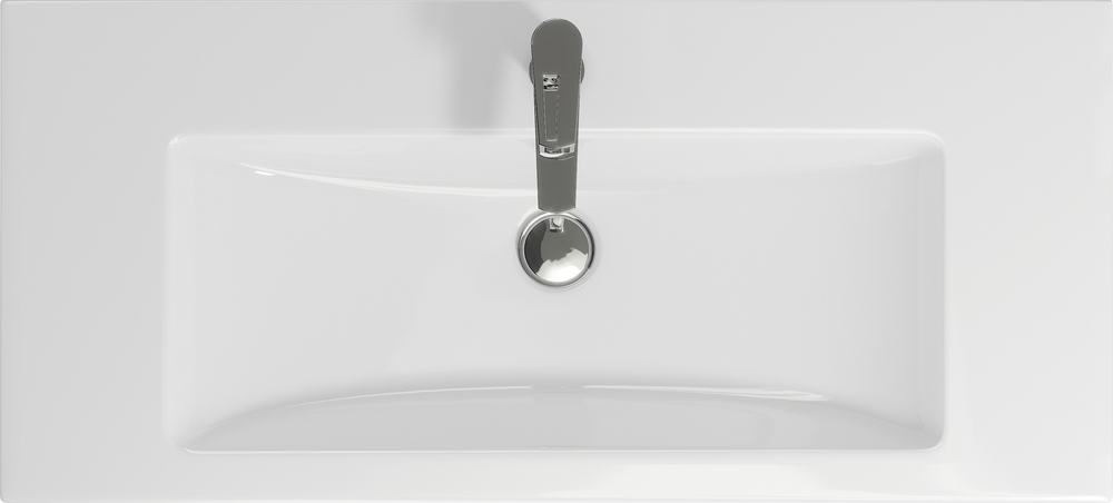 Прямоугольная мебельная раковина COMO с отверстием под смеситель, размером 100 см. Прямоугольная мебельная раковина COMO с отверстием под смеситель, размером 100 см.