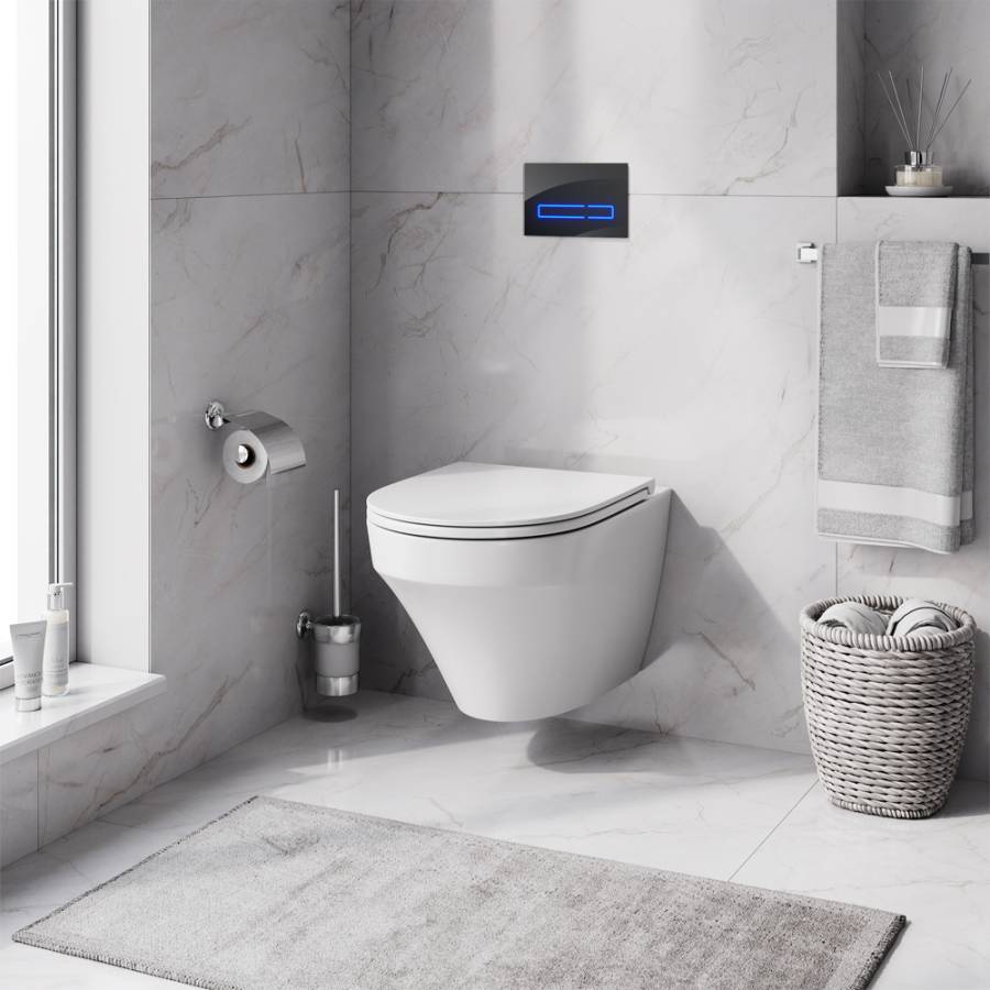 IS450A38.501700 Инсталляция с клавишей Touchless Pro стекло, черн. с подвесным унитазом Inspire FlashClean с сид м/л IS450A38.501700 Инсталляция с клавишей Touchless Pro стекло, черн. с подвесным унитазом Inspire FlashClean с сид м/л