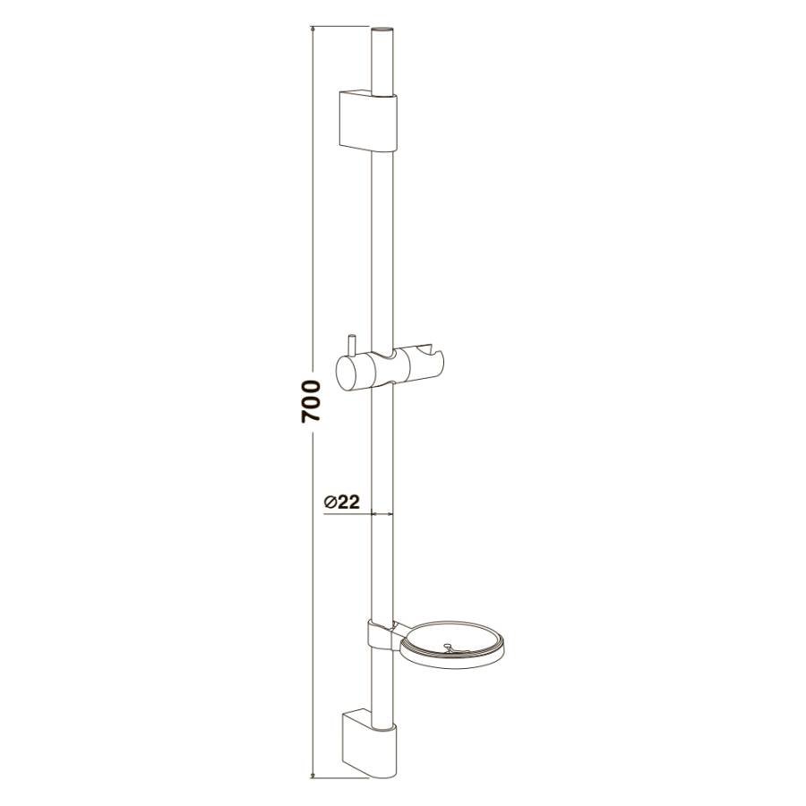 Штанга для душа BD01B Штанга для душа BD01B