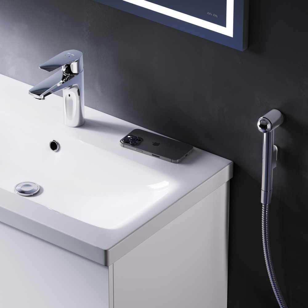 Смеситель Для раковины с гигиеническим душем F90A03000 Gem Смеситель Для раковины с гигиеническим душем F90A03000 Gem