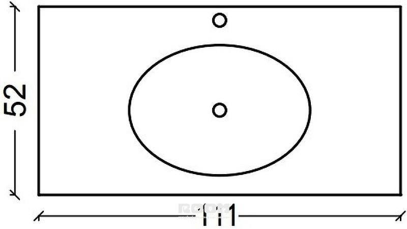 Столешница Solid Glass белая моноблок 111*52см Столешница Solid Glass белая моноблок 111*52см