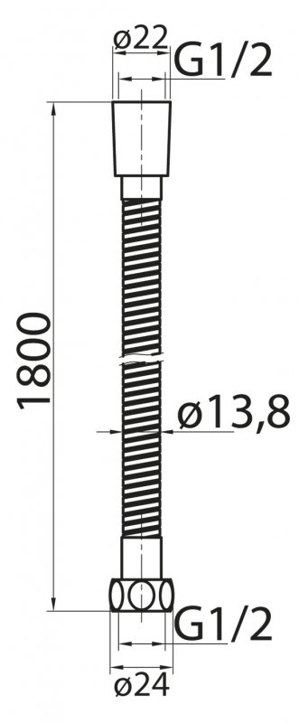 CZR-FMDC2-120-02 Гибкий шланг, длина 1,2 м, исполнение бронза CZR-FMDC2-120-02 Гибкий шланг, длина 1,2 м, исполнение бронза