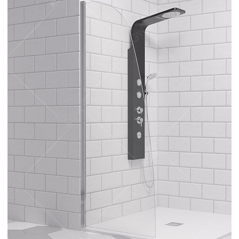 Душевая перегородка RGW Walk In WA-006 80 351000608-11 профиль Хром стекло прозрачное Душевая перегородка RGW Walk In WA-006 80 351000608-11 профиль Хром стекло прозрачное