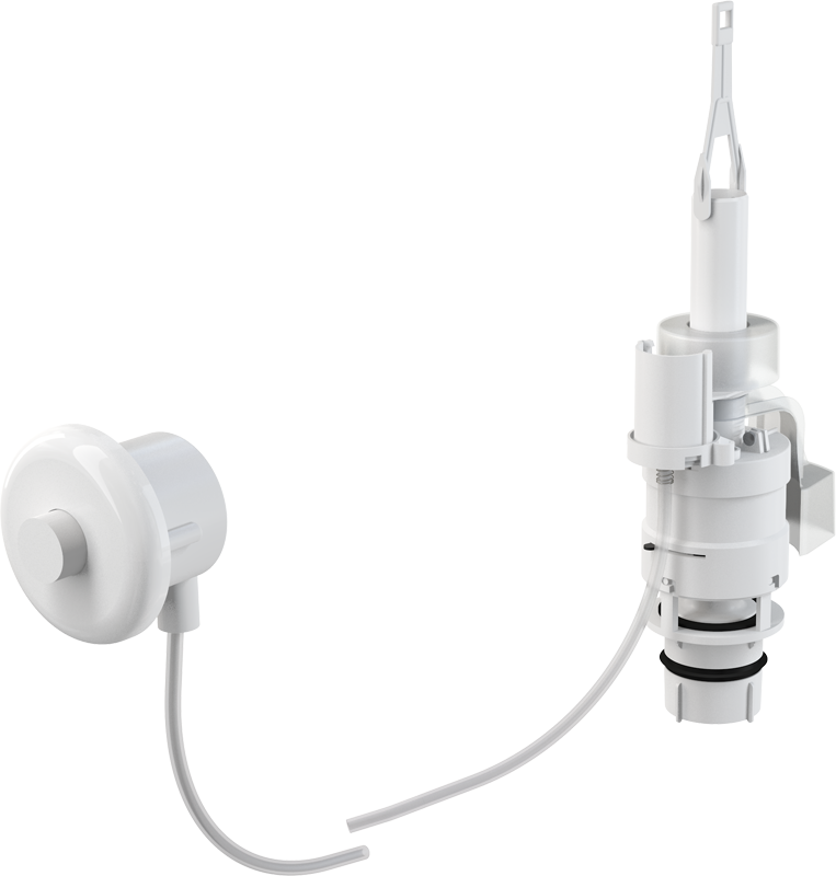 Кнопка пневматического смыва на расстоянии – ручное управление, белый, монтаж: в стену Кнопка пневматического смыва на расстоянии – ручное управление, белый, монтаж: в стену