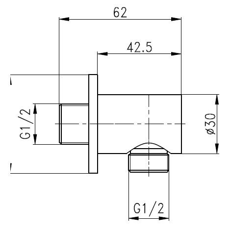 CZR-AI-G-01 Штуцер, круглое сечение,  хром CZR-AI-G-01 Штуцер, круглое сечение,  хром