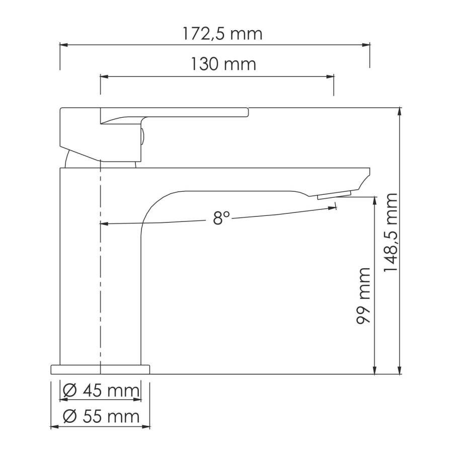 Смеситель для раковины WasserKRAFT Mindel 8503 Смеситель для раковины WasserKRAFT Mindel 8503