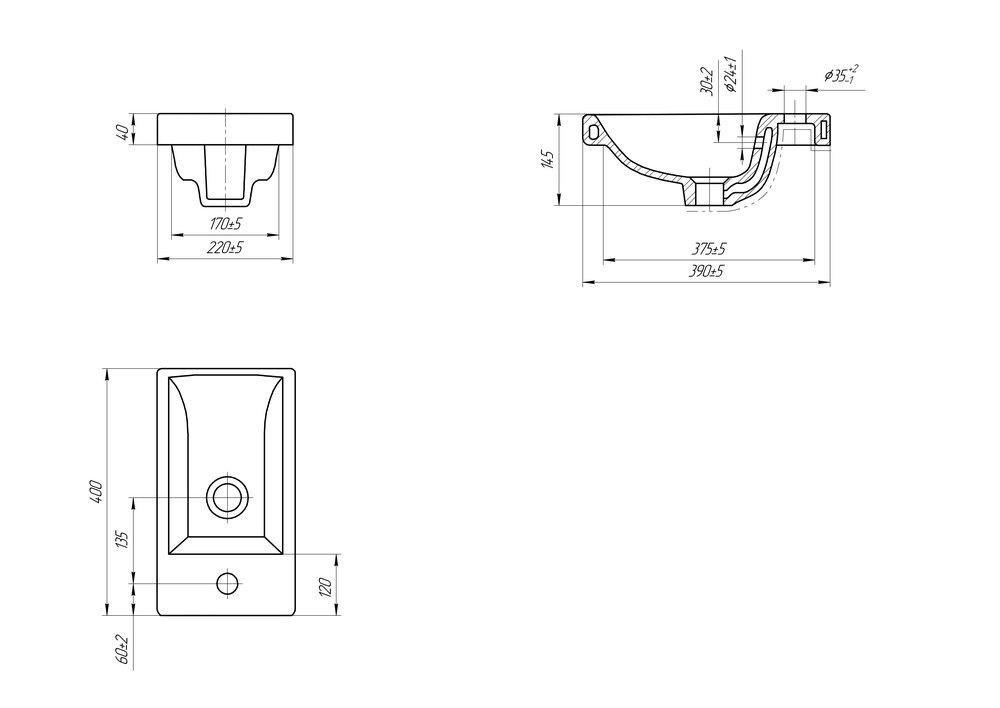 Раковина COMO 40 Раковина COMO 40