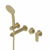 NAUTIC-VDM3-SR Встраиваемый смеситель для ванны и душа однорычажный с поворотным переключателем на 3 выхода, в комплекте с ручным душем, исполнение Sunrise