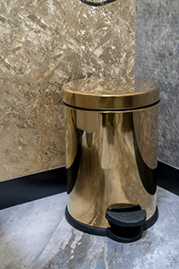 Ведро с педалью золото 10426 Boheme