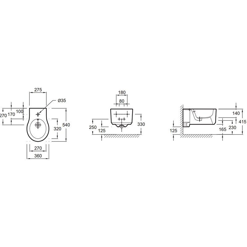Биде подвесное Jacob Delafon Formilia Viragio E4774-00 Биде подвесное Jacob Delafon Formilia Viragio E4774-00