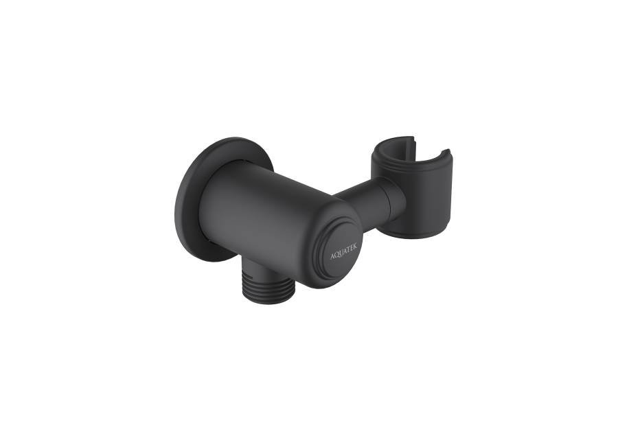 Шланговое подсоединение с держателем AQUATEK, матовый черный AQ2462MB КЛАССИК Шланговое подсоединение с держателем AQUATEK, матовый черный AQ2462MB КЛАССИК