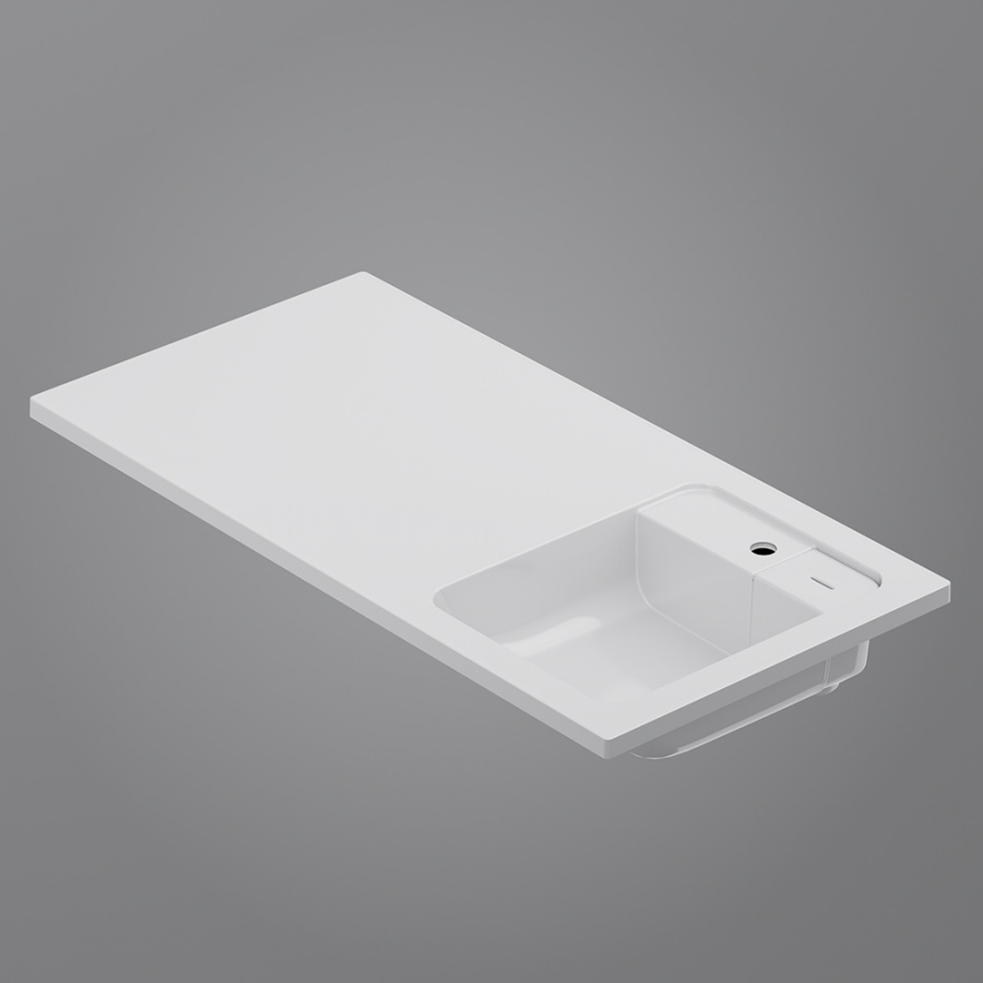 M85AWPR1001WG X-Joy, Раковина над стиральной машиной, литьевой мрамор, правая, 100 см, Белый глянец M85AWPR1001WG X-Joy, Раковина над стиральной машиной, литьевой мрамор, правая, 100 см, Белый глянец