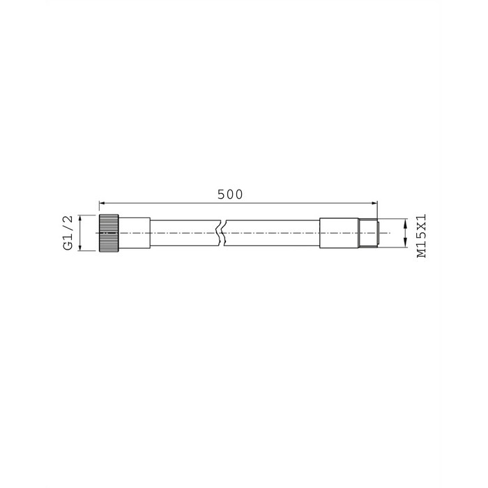 Шланг-переходник OMNIRES 50 см 203 17IN (инокс) Шланг-переходник OMNIRES 50 см 203 17IN (инокс)