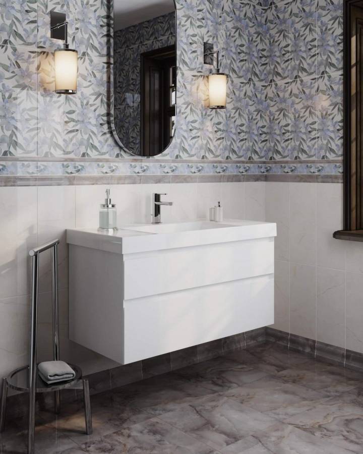 Тумба CUBO подвесная с ящиками 100, белая матовая Тумба CUBO подвесная с ящиками 100, белая матовая