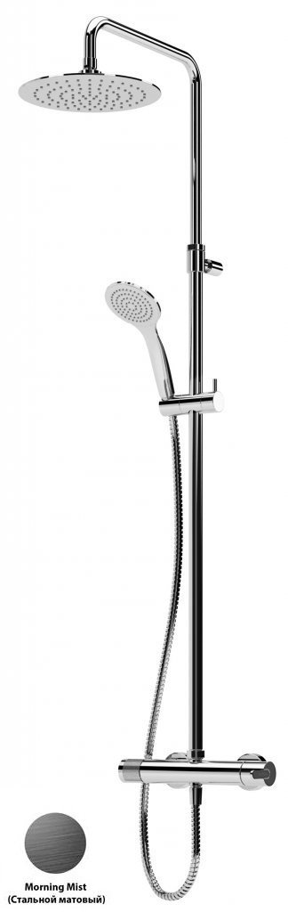 LEAF-CDA-25-L-MM Душевая стойка телескопическая, с верхним и ручным душем, верхний душ диаметр 250 мм , исполнение Morning Mist LEAF-CDA-25-L-MM Душевая стойка телескопическая, с верхним и ручным душем, верхний душ диаметр 250 мм , исполнение Morning Mist