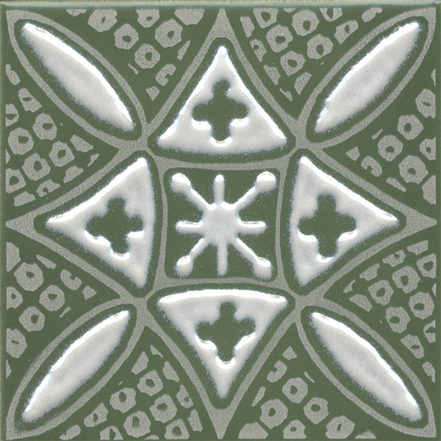 Декор Бахия 2 зелёный глянцевый 9,8x9,8x0,7 Декор Бахия 2 зелёный глянцевый 9,8x9,8x0,7