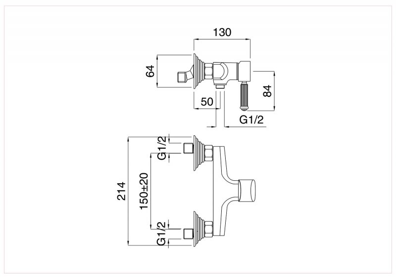 OLIMP-DM-02-L Смеситель для душа однорычажный, бронза OLIMP-DM-02-L Смеситель для душа однорычажный, бронза