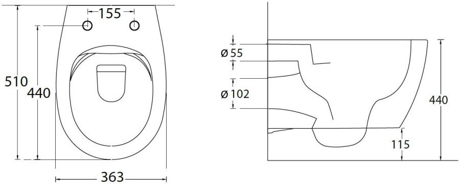 Чаша подвесного унитаза Allen Brau Fantasy 4.11004.AN антрацит Чаша подвесного унитаза Allen Brau Fantasy 4.11004.AN антрацит