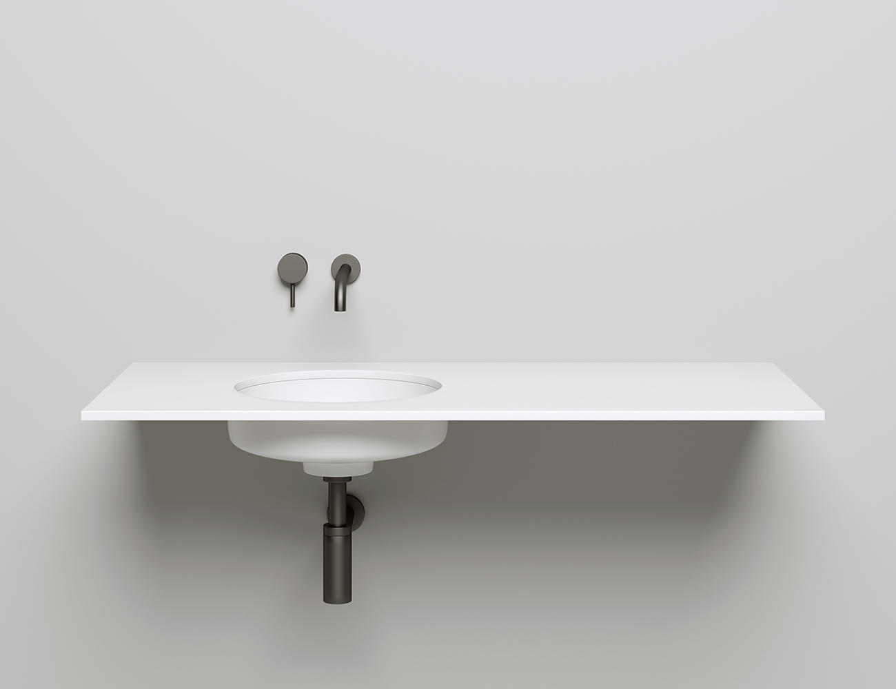 Раковина Salini MAREA 04 1802204MRF S-Stone покраска по RAL полностью, полувстраиваемая, матовая Раковина Salini MAREA 04 1802204MRF S-Stone покраска по RAL полностью, полувстраиваемая, матовая