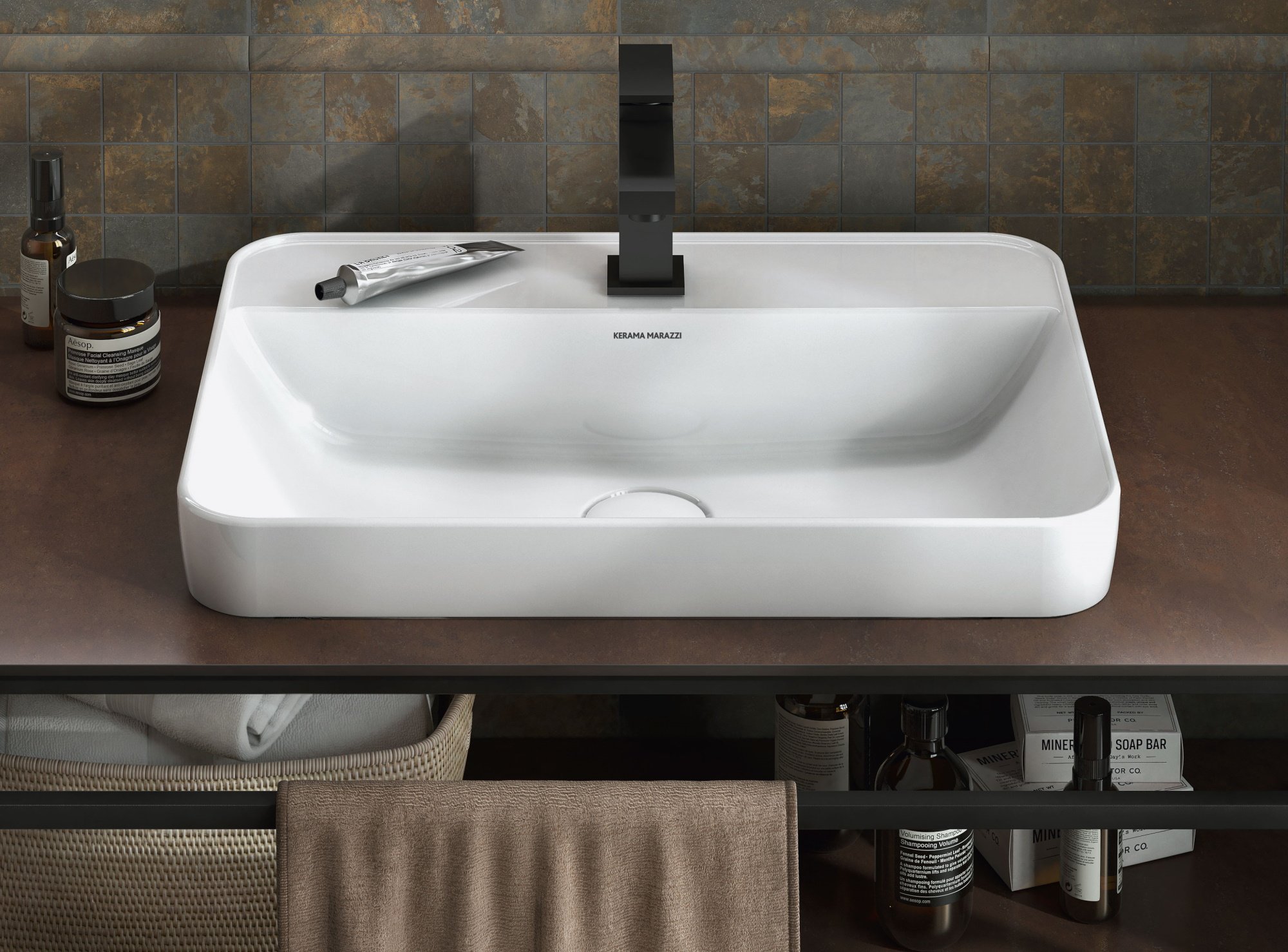 Раковина PLAZA встраиваемая сверху 55, белая глянцевая Раковина PLAZA встраиваемая сверху 55, белая глянцевая