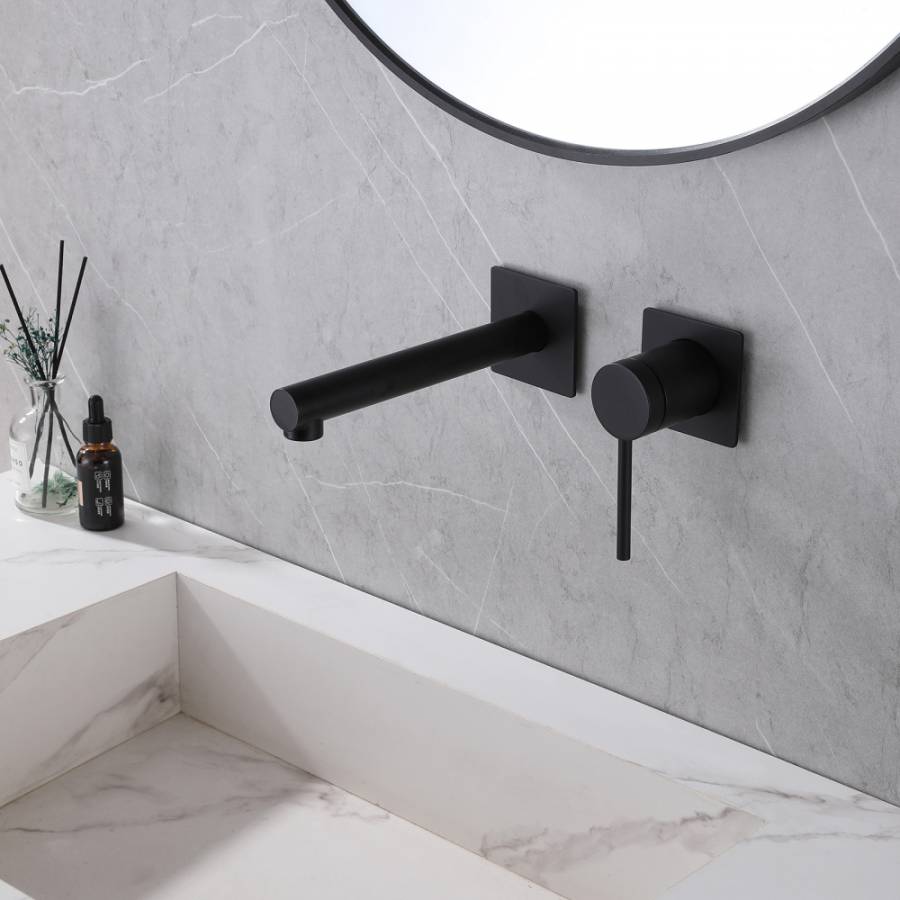 Смеситель ABBER Emotion AF8812B для раковины скрытого монтажа, черный матовый Смеситель ABBER Emotion AF8812B для раковины скрытого монтажа, черный матовый