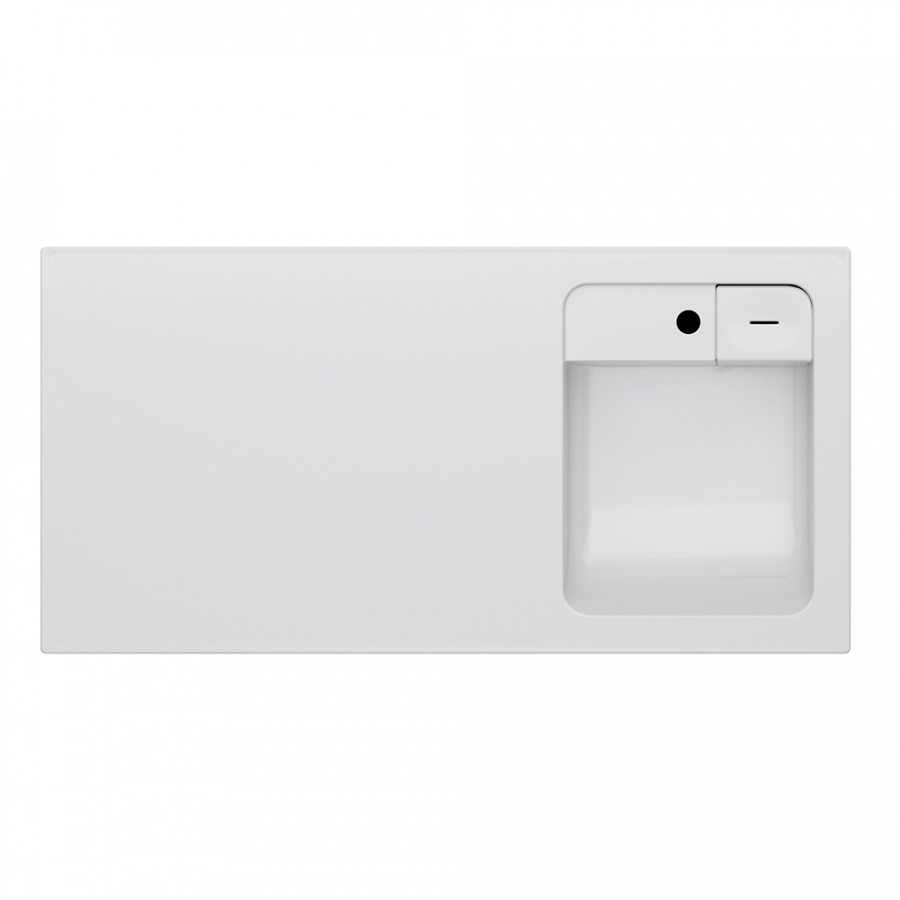 M85AWPR1001WG X-Joy, Раковина над стиральной машиной, литьевой мрамор, правая, 100 см, Белый глянец M85AWPR1001WG X-Joy, Раковина над стиральной машиной, литьевой мрамор, правая, 100 см, Белый глянец