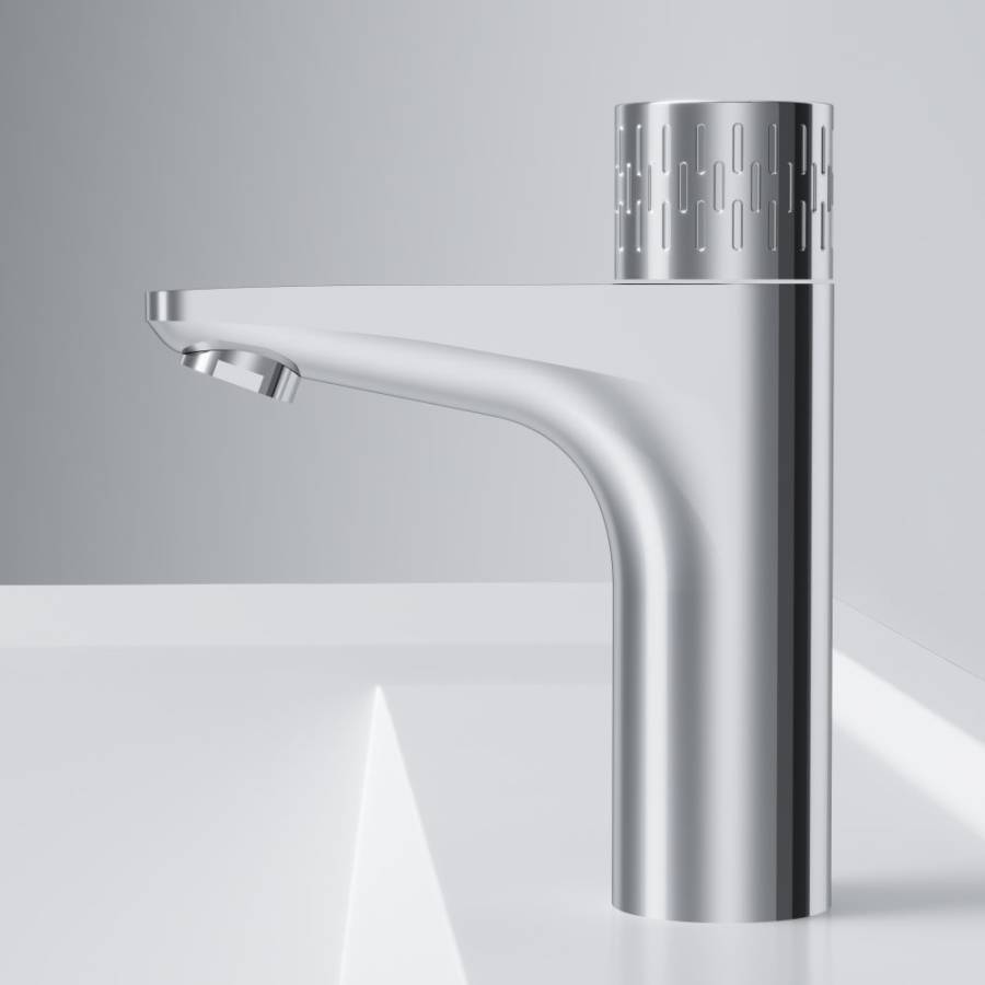 F90A02400 Gem Смеситель для умывальника с индикацией температуры, хром, шт. F90A02400 Gem Смеситель для умывальника с индикацией температуры, хром, шт.