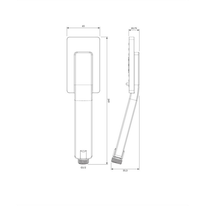 Душевая лейка OMNIRES JIMJIM-RGR (графит) Душевая лейка OMNIRES JIMJIM-RGR (графит)