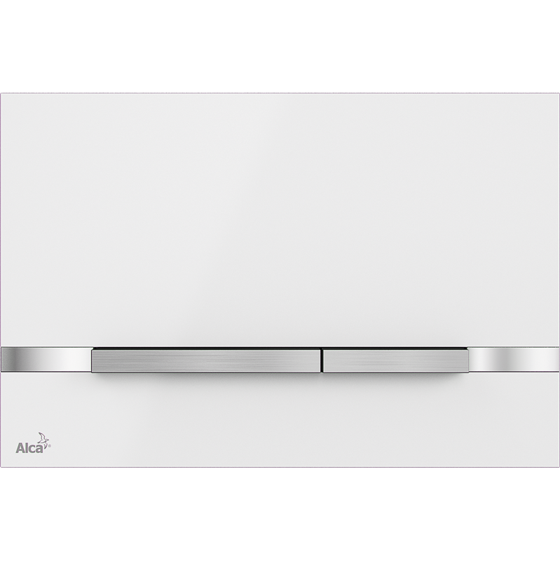 Кнопка управления для скрытых систем инсталляции, нержавеющая сталь-белый глянец Кнопка управления для скрытых систем инсталляции, нержавеющая сталь-белый глянец