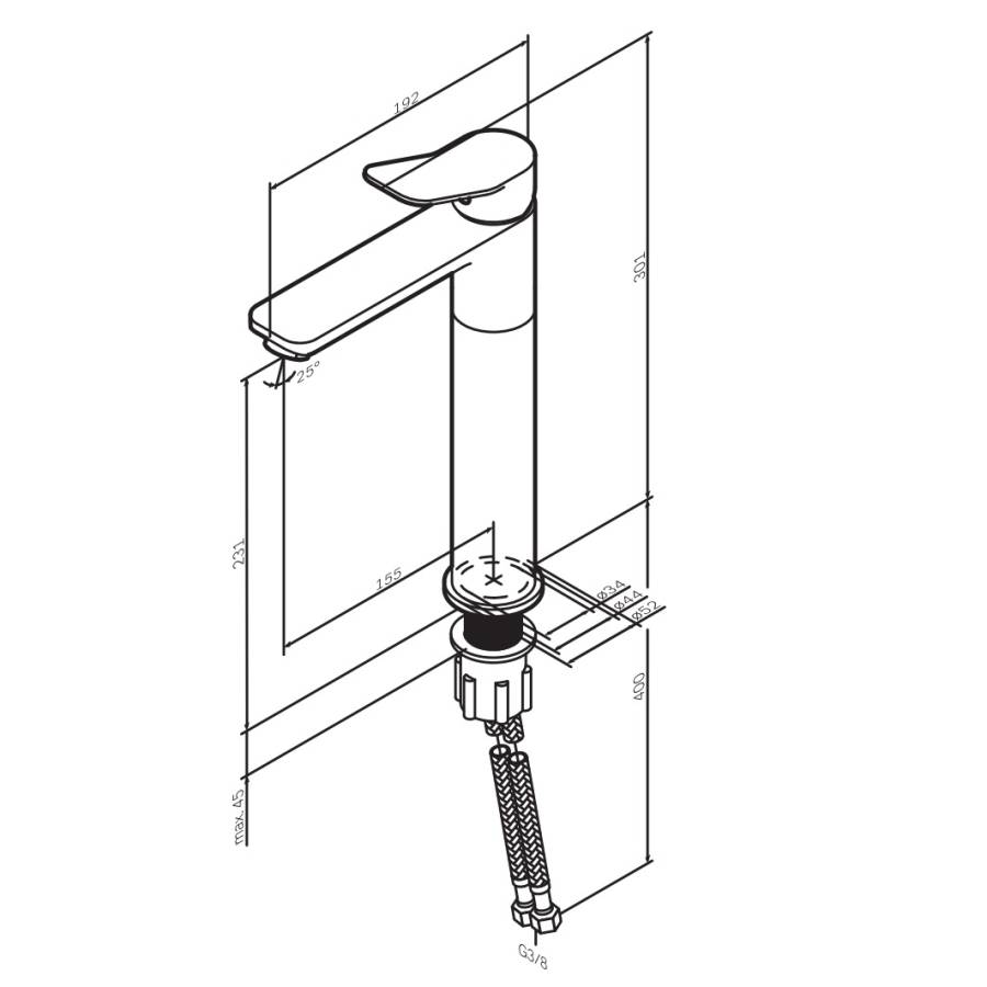 F85A92099 X-Joy, смеситель д/умывальника высокий, золото F85A92099 X-Joy, смеситель д/умывальника высокий, золото
