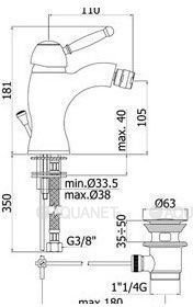 Смеситель для биде Paffoni Giorgia GI135CR Смеситель для биде Paffoni Giorgia GI135CR