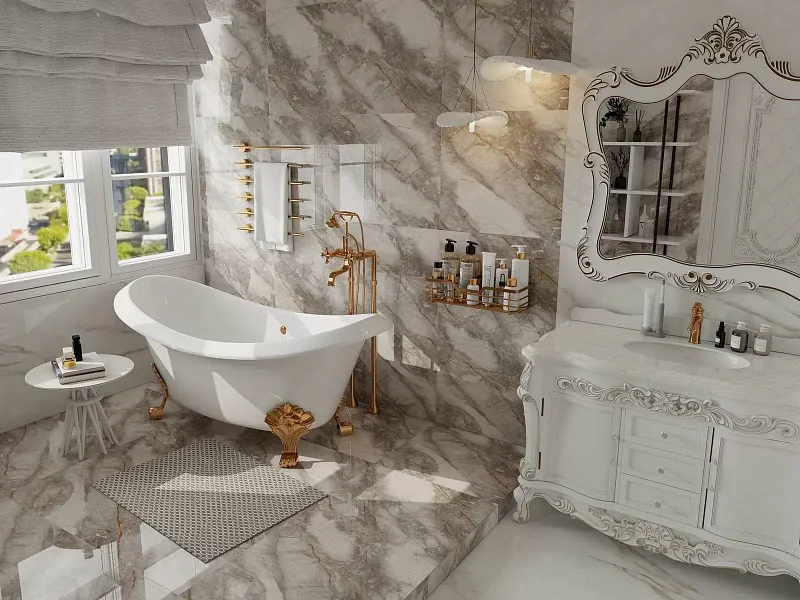 Duna/Zibo Fusure - Shanghai Marble - Керамогранит - Gold Glitter - 60x120 см Duna/Zibo Fusure - Shanghai Marble - Керамогранит - Gold Glitter - 60x120 см