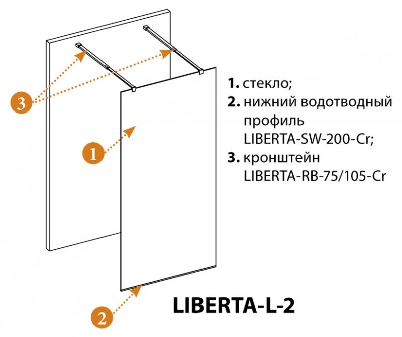 LIBERTA-L-2-90-C-NERO Душевая перегородка с возможностью двустороннего входа, стекло прозрачное, профиль чёрный, 900x1950 мм LIBERTA-L-2-90-C-NERO Душевая перегородка с возможностью двустороннего входа, стекло прозрачное, профиль чёрный, 900x1950 мм
