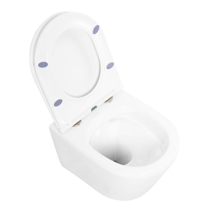 TRE Чаша унитаза подвесного c креплением и сиденьем дюропласт soft close BB8001CHR/SC TRE Чаша унитаза подвесного c креплением и сиденьем дюропласт soft close BB8001CHR/SC