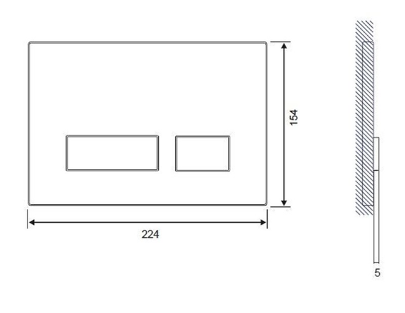 Клавиша смыва Cersanit Movi P-BU-MOV_Cg Хром Клавиша смыва Cersanit Movi P-BU-MOV_Cg Хром