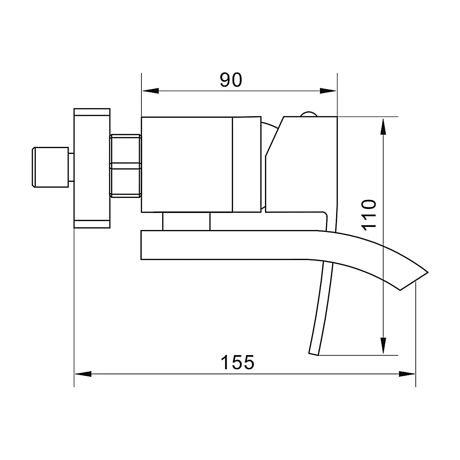 Смеситель для ванны ROSE R15T R1552T Смеситель для ванны ROSE R15T R1552T