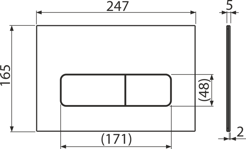 Кнопка управления для скрытых систем инсталляции, нержавеющая сталь-белый глянец Кнопка управления для скрытых систем инсталляции, нержавеющая сталь-белый глянец