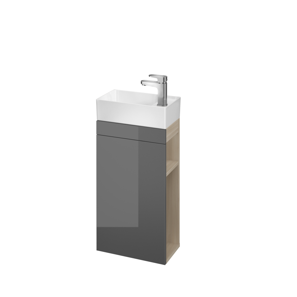 Прямоугольная тонкостенная мебельная раковина CREA с отверстием под смеситель, размером 40 см. Прямоугольная тонкостенная мебельная раковина CREA с отверстием под смеситель, размером 40 см.