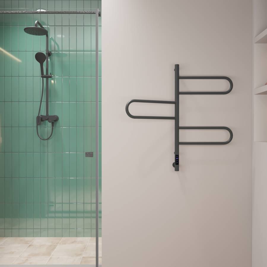 Полотенцесушитель электрический Vincea VTD-1R2CGE 44х80, графит, таймер Полотенцесушитель электрический Vincea VTD-1R2CGE 44х80, графит, таймер