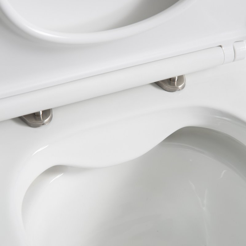 LOUNGE Чаша безободкового унитаза с сиденьем дюропласт soft close, P-trap, BB045CPR/SC LOUNGE Чаша безободкового унитаза с сиденьем дюропласт soft close, P-trap, BB045CPR/SC
