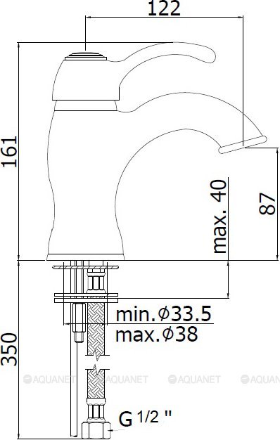 Смеситель для раковины Paffoni Flavia FA071CR Смеситель для раковины Paffoni Flavia FA071CR